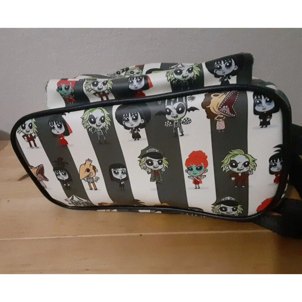 Loungefly Beetlejuice Chibi Mini Backpack Double Shoulder Strap Bag Purse